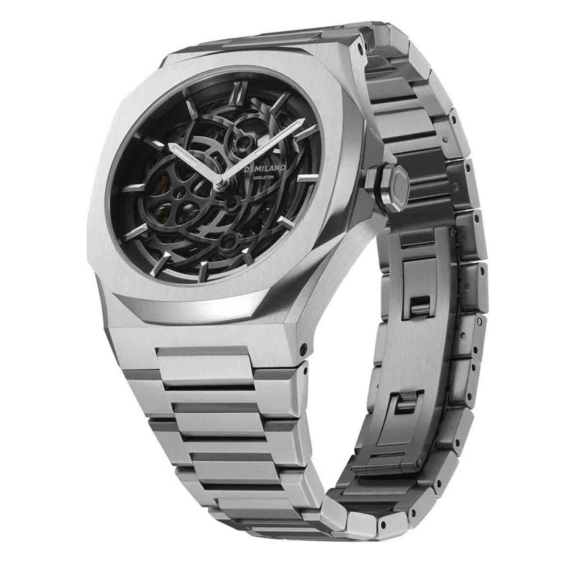 Montre D1 Milano Skeleton - Homme Automatique- Cadran - 41.5 Mm - Acier Inoxydable - SKBJ10 – Image 2