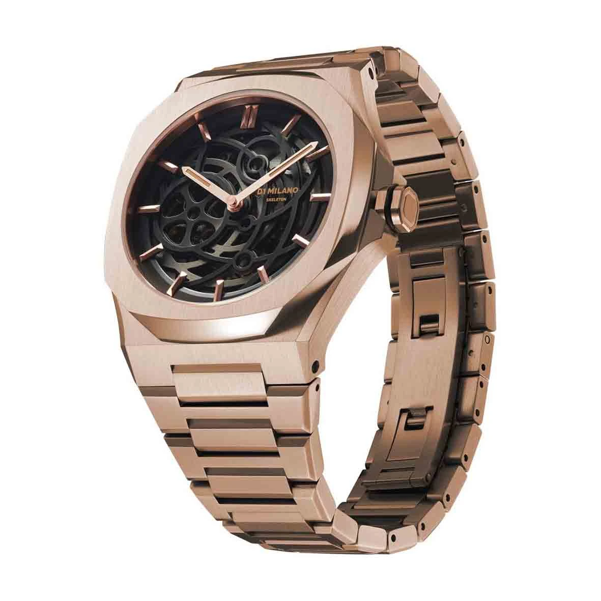 Montre D1 Milano Skeleton - Homme Automatique- Cadran - 41.5 Mm - Acier Inoxydable - SKBJ12 – Image 2