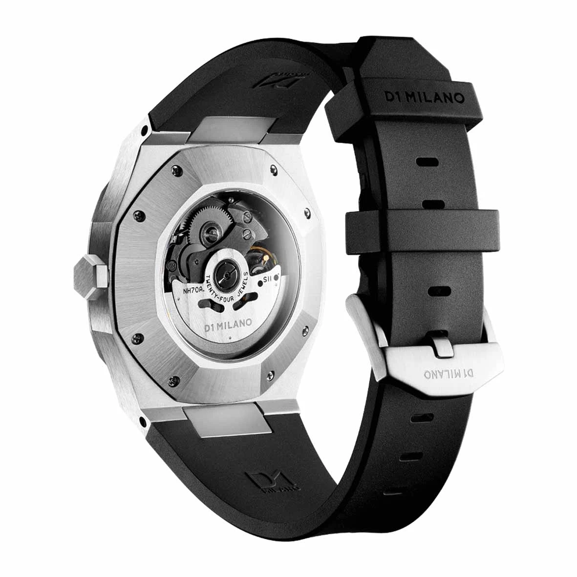 Montre D1 Milano Skeleton - Homme Automatique- Cadran Anthracite- 41.5 Mm - Acier Inoxydable - SKRJ01 – Image 2