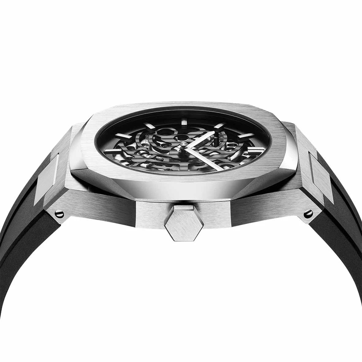 Montre D1 Milano Skeleton - Homme Automatique- Cadran Anthracite- 41.5 Mm - Acier Inoxydable - SKRJ01 – Image 4