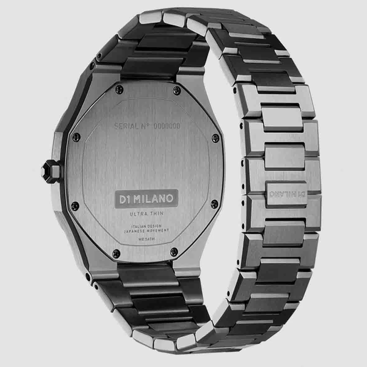 Montre D1 Milano Ultra Thin - Homme Quartz- Cadran Noir- 40 Mm - Acier Et PVD - UTBJ15 – Image 2