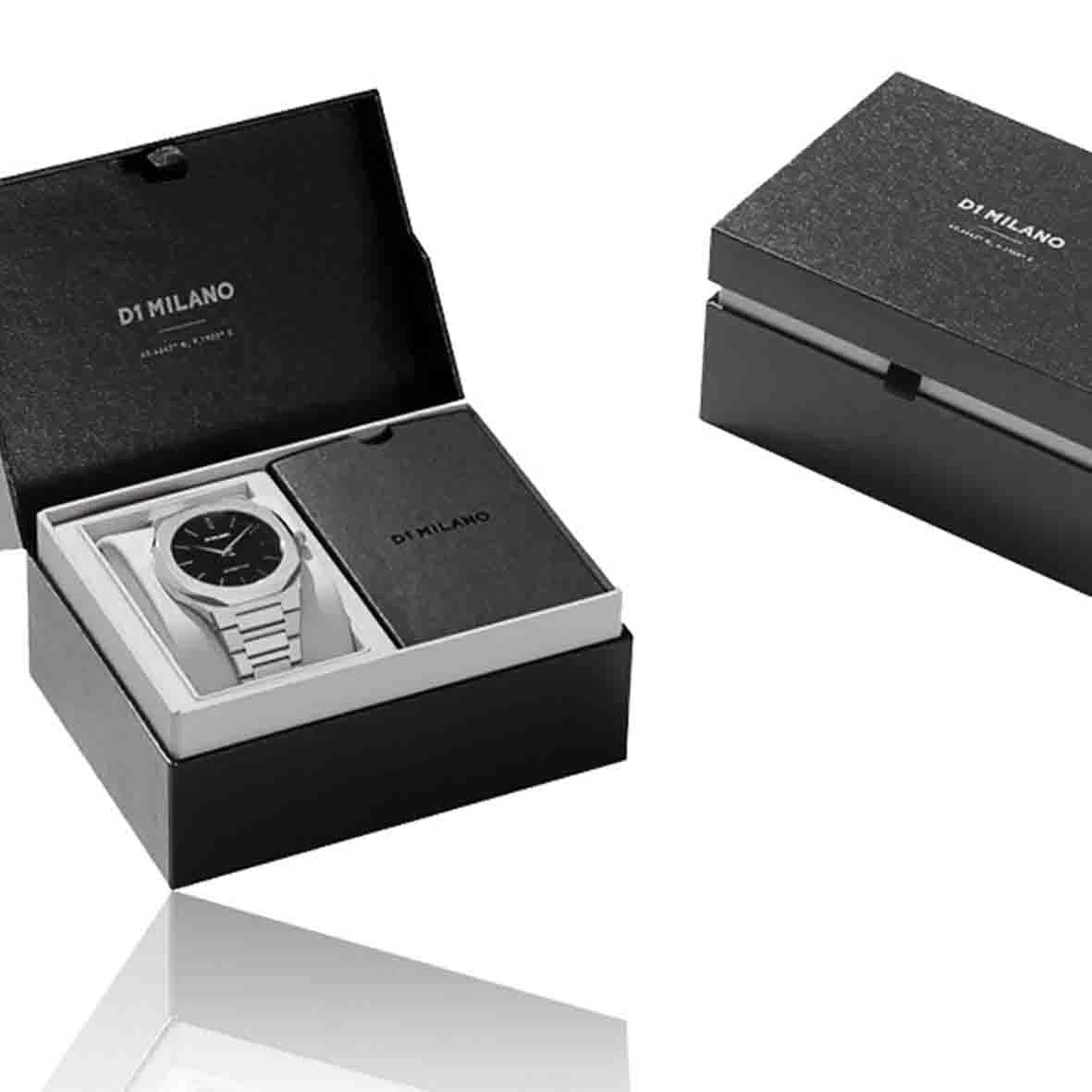 Montre D1 Milano Ultra Thin - Homme Quartz- Cadran Noir- 40 Mm - Acier Inoxydable - UTBJ14 – Image 5