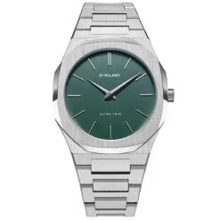 Montre D1 Milano Ultra Thin Moss - Homme Quartz- Cadran Kaki- 40 Mm - Acier Inoxydable - UTBJ06
