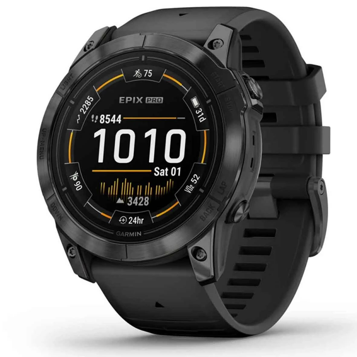 Montre Garmin Epix™ Pro Gen 2 - 51 Mm - Acier - Gray Avec Bracelet Noir 51 Mm - 010-02804-21