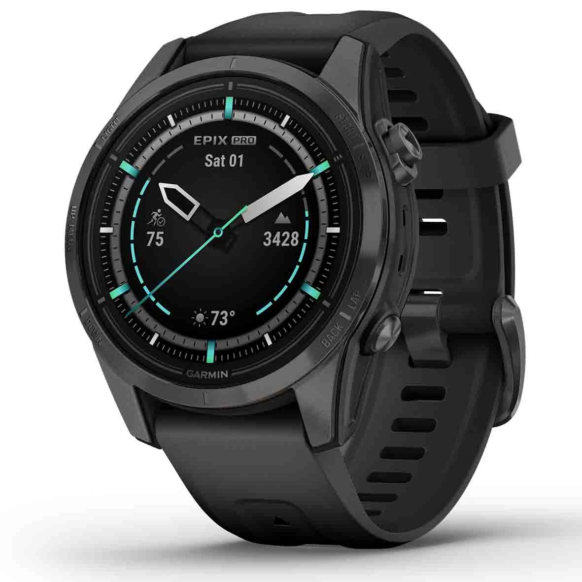 Montre Garmin Epix Pro (Gen 2) - Sapphire Edition - 42 Mm - Titane - Carbon Gray DLC - Bracelet Noir 42 Mm- 010-02802-15
