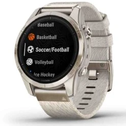 Montre Garmin Epix Pro (Gen 2) - Sapphire Edition - 42 Mm - Titane - Light Gold - Bracelet Beige + Bracelet Sable 42 Mm- 010-02802-20