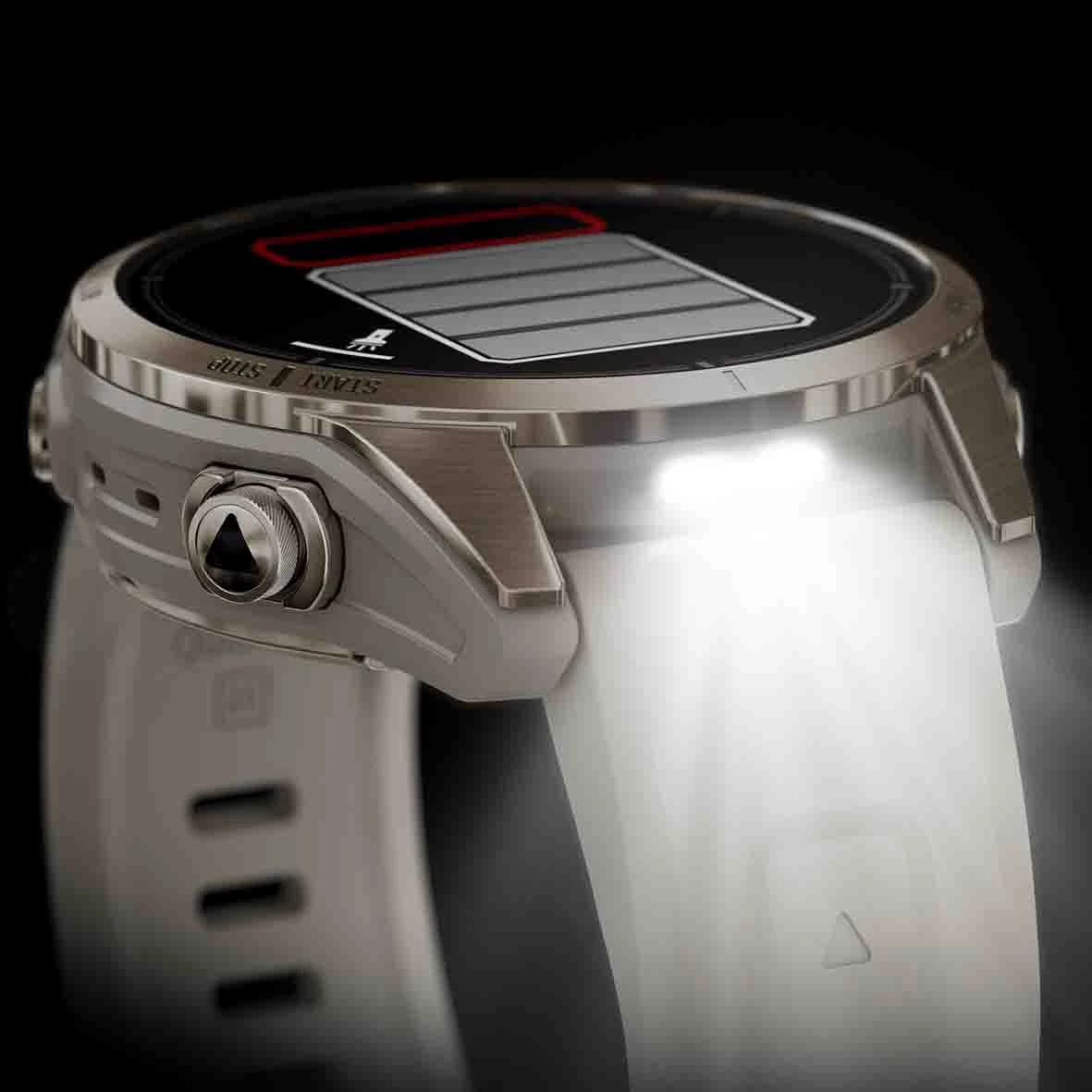 Montre Garmin Epix Pro (Gen 2) - Sapphire Edition - 42 Mm Titane- Light Gold -bracelet Beige Sable 42 Mm- 010-02802-11 – Image 2