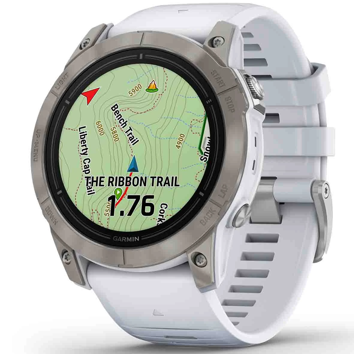 Montre Garmin Epix™ Pro Gen 2 Sapphire Edition - 51 Mm Titane - Silver Avec Bracelet Blanc 51 Mm - 010-02804-11 – Image 2