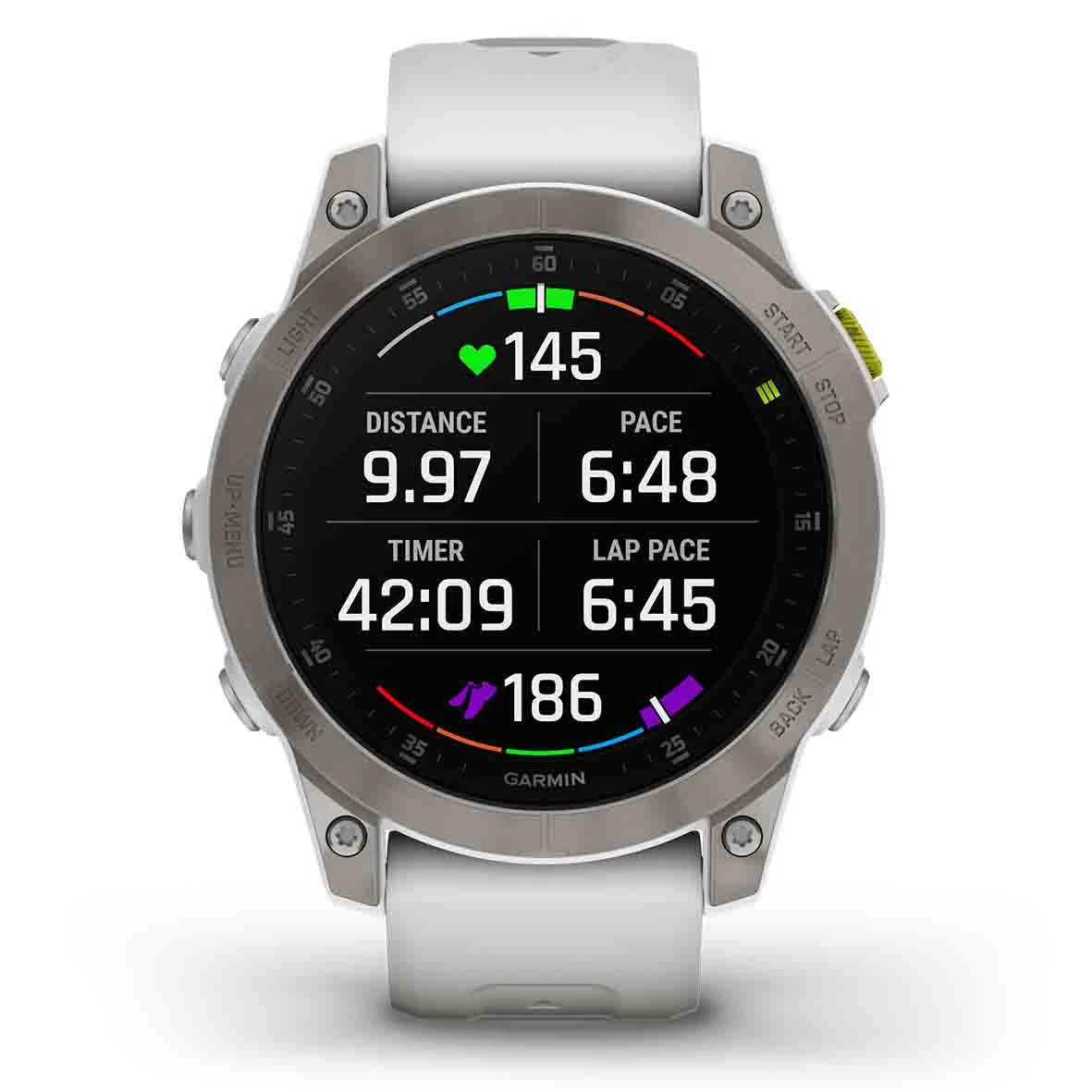 Montre Garmin Epix Sapphire, Titane, Silver Avec Bracelet Blanc 47 Mm- 010-02582-21 – Image 3
