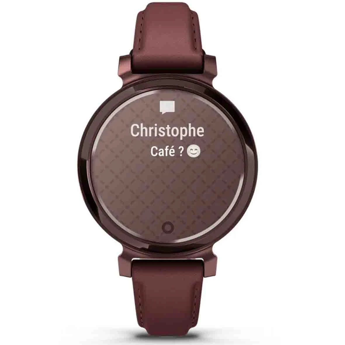 Montre Garmin Lily Classic Dark Bronze Avec Bracelet En Cuir Acajou 35,5 Mm- 010-02839-03 – Image 3