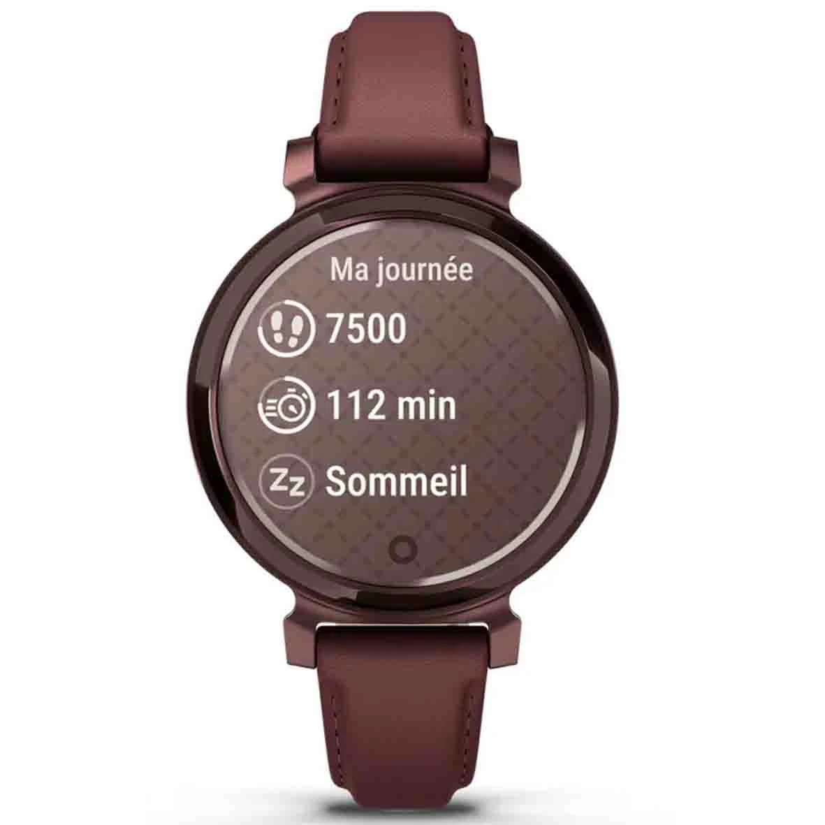 Montre Garmin Lily Classic Dark Bronze Avec Bracelet En Cuir Acajou 35,5 Mm- 010-02839-03 – Image 4