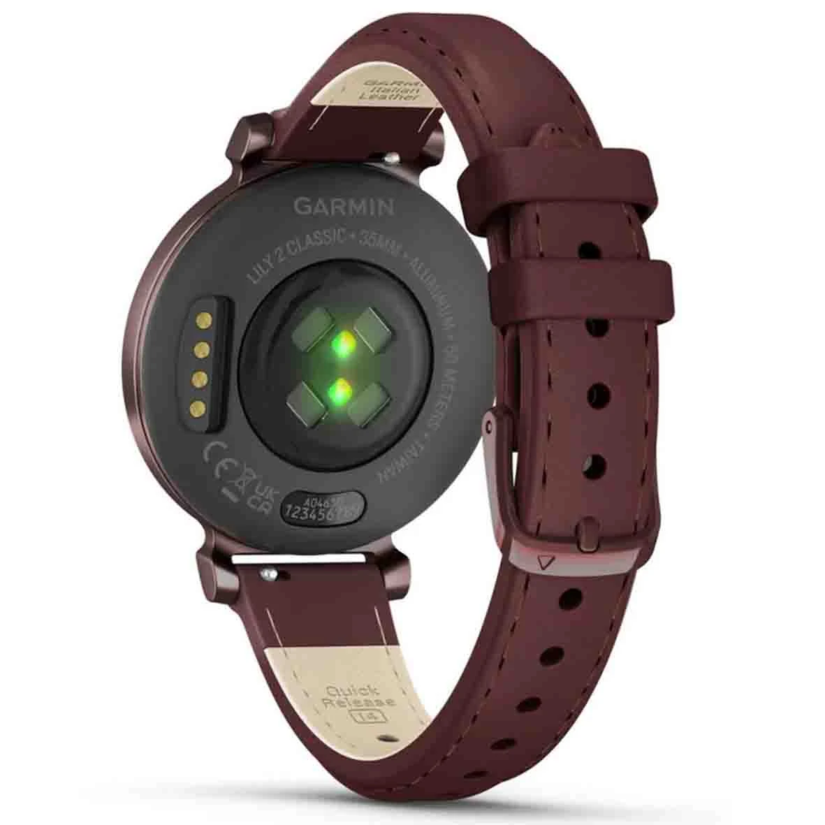 Montre Garmin Lily Classic Dark Bronze Avec Bracelet En Cuir Acajou 35,5 Mm- 010-02839-03 – Image 5