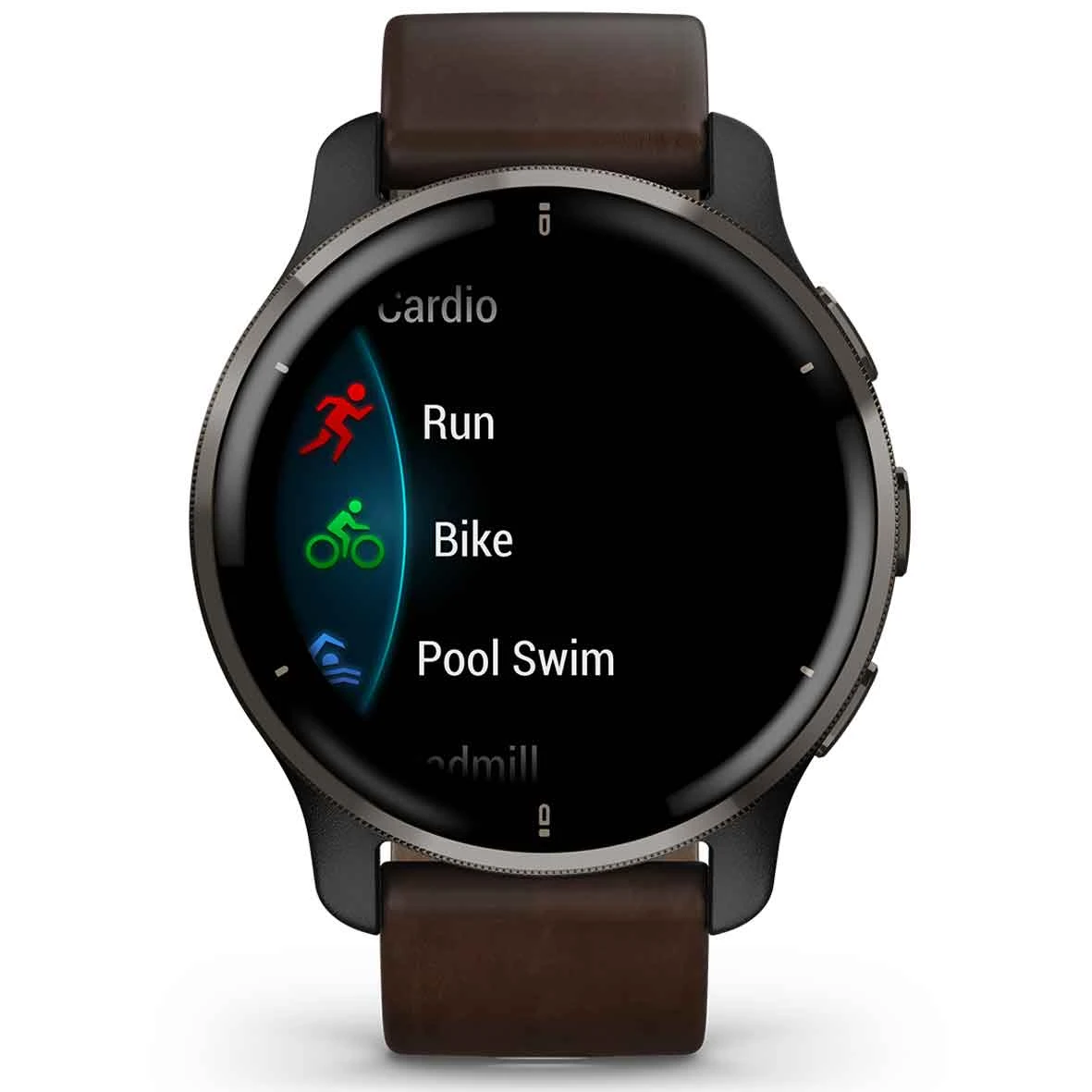 Montre Garmin Venu 2 Plus Plus Gray - Bracelet Marron - 010-02496-15 – Image 3