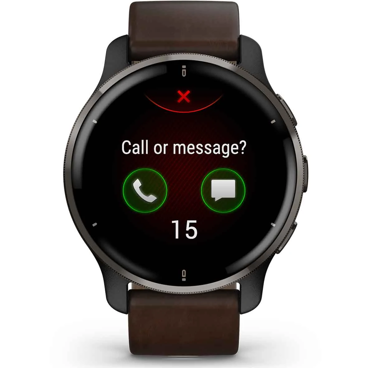 Montre Garmin Venu 2 Plus Plus Gray - Bracelet Marron - 010-02496-15 – Image 4