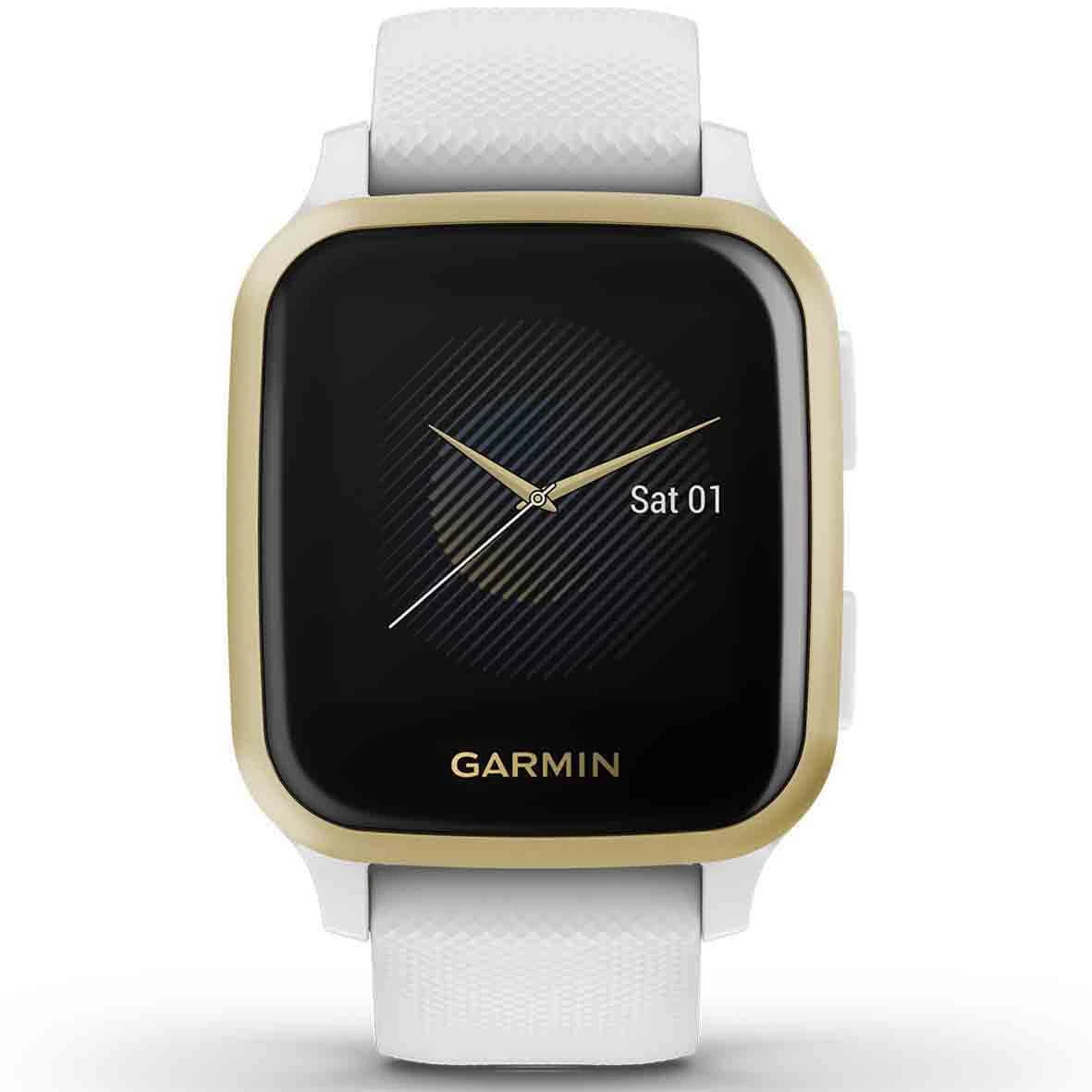 Montre Garmin Venu SQ - White / Light Gold - 010-02427-11