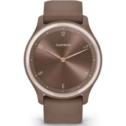 Montre Garmin Vivomove Sport Peach Gold - Bracelet Chocolat 40 Mm- 010-02566-02