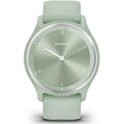 Montre Garmin Vivomove Sport Silver - Bracelet Vert DÂ’eau 40 Mm- 010-02566-03