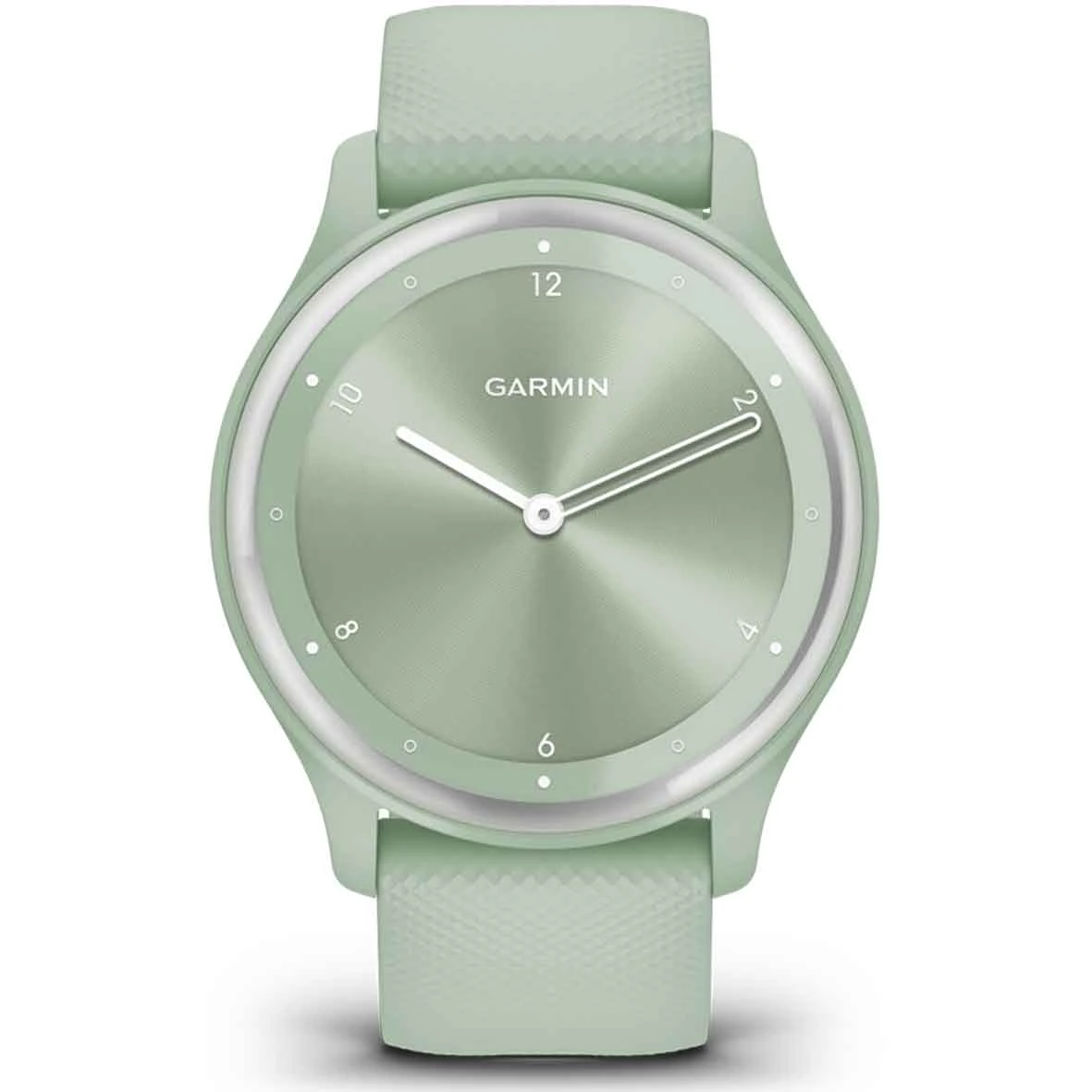 Montre Garmin Vivomove Sport Silver - Bracelet Vert DÂ’eau 40 Mm- 010-02566-03
