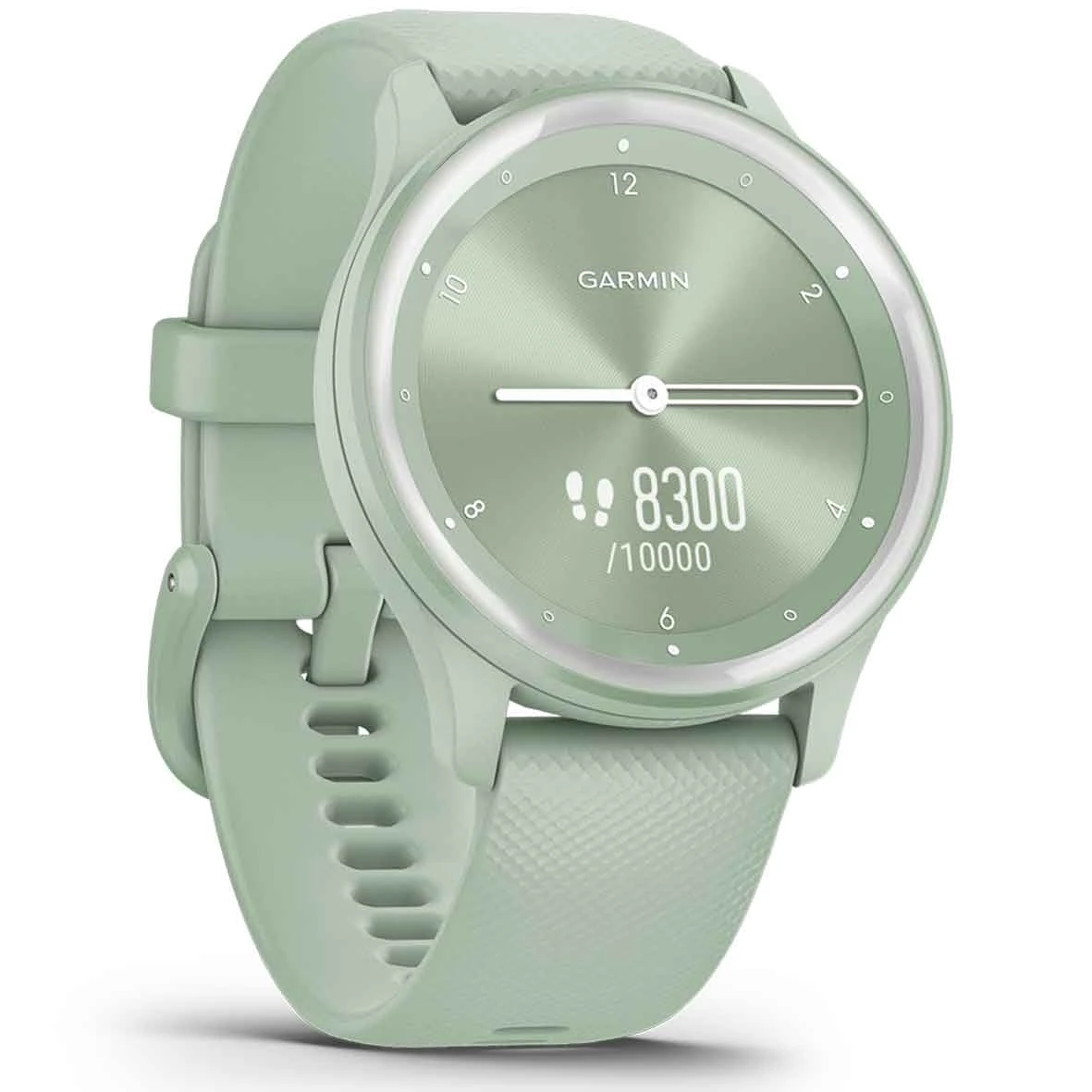 Montre Garmin Vivomove Sport Silver - Bracelet Vert D’eau 40 Mm- 010-02566-03 – Image 3