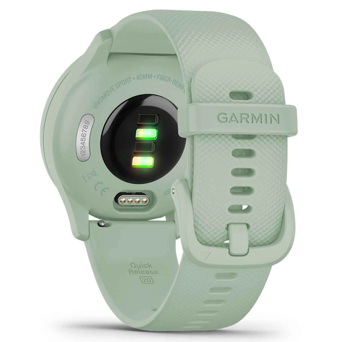 Montre Garmin Vivomove Sport Silver - Bracelet Vert D’eau 40 Mm- 010-02566-03 – Image 5