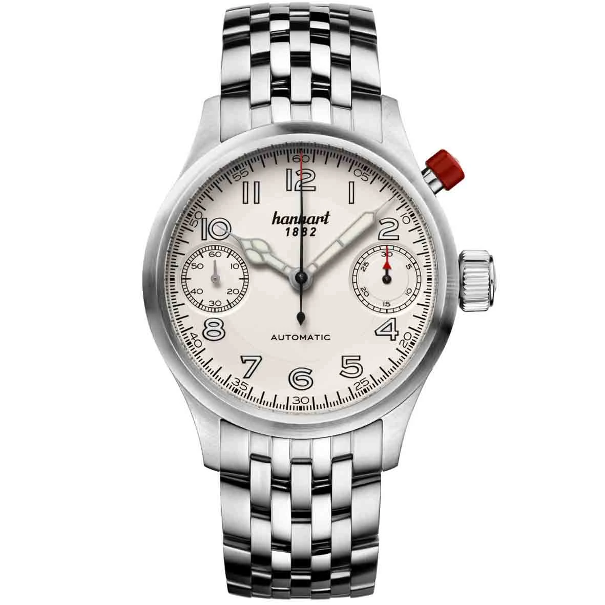 Montre Hanhart Pioneer Monoscope Automatique Diamètre 45 Mm- 732.220-6428