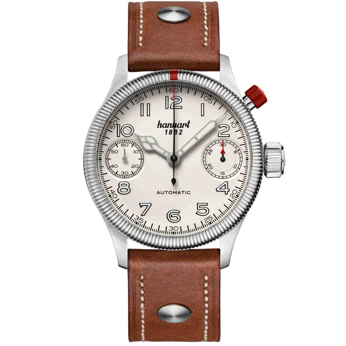 Montre Hanhart Pioneer Monoscope Automatique Diamètre 45 Mm- 733.220-0210