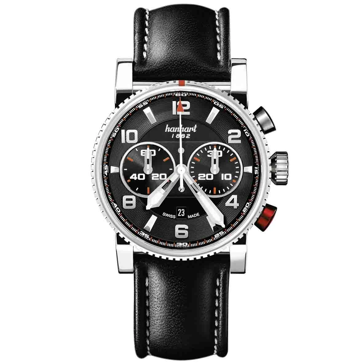 Montre Hanhart Primus Racer Noir Automatique Diamètre 44 Mm- 741.210-0020
