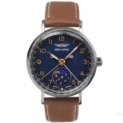 Montre Iron Annie Amazonas Moon Phase Lady Quartz Cadran Bleu - 5977-4