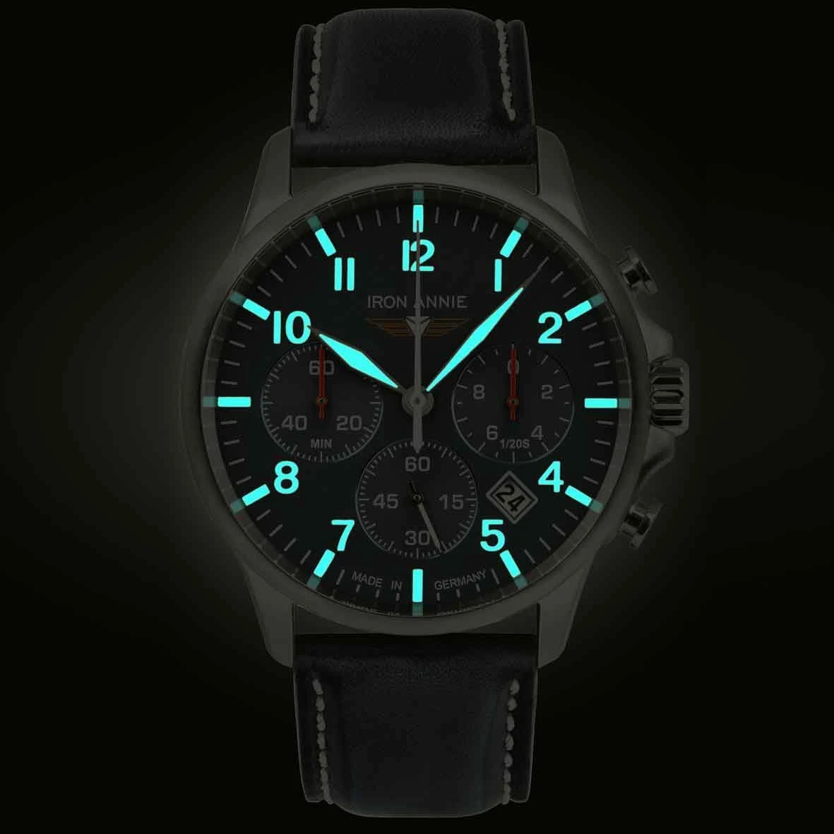 Montre Iron Annie Captain‘s Line Chronograph Quartz Cadran Noir - 5872-4 – Image 2