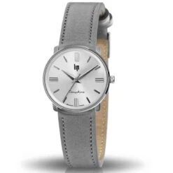 Montre Lip Dauphine 671477- Femme - Cadran Gris- 29 Mm - Acier Inoxydable
