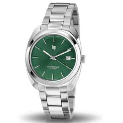 Montre Lip Général De Gaulle 39 671369- Homme - Cadran Vert- 39 Mm - Acier