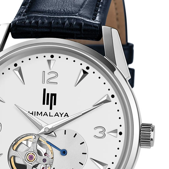 Montre Lip Himalaya Coeur Battant - Homme - Cadran Argent- 40 Mm - Acier Inoxydable - 671255 – Image 2