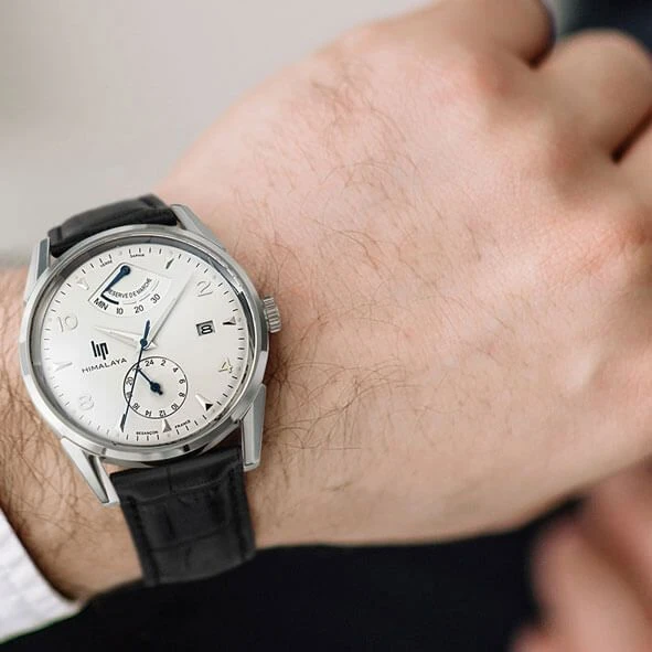 Montre Lip Himalaya - Homme - Cadran Argent- 40 Mm - Acier Inoxydable - 671560 – Image 4