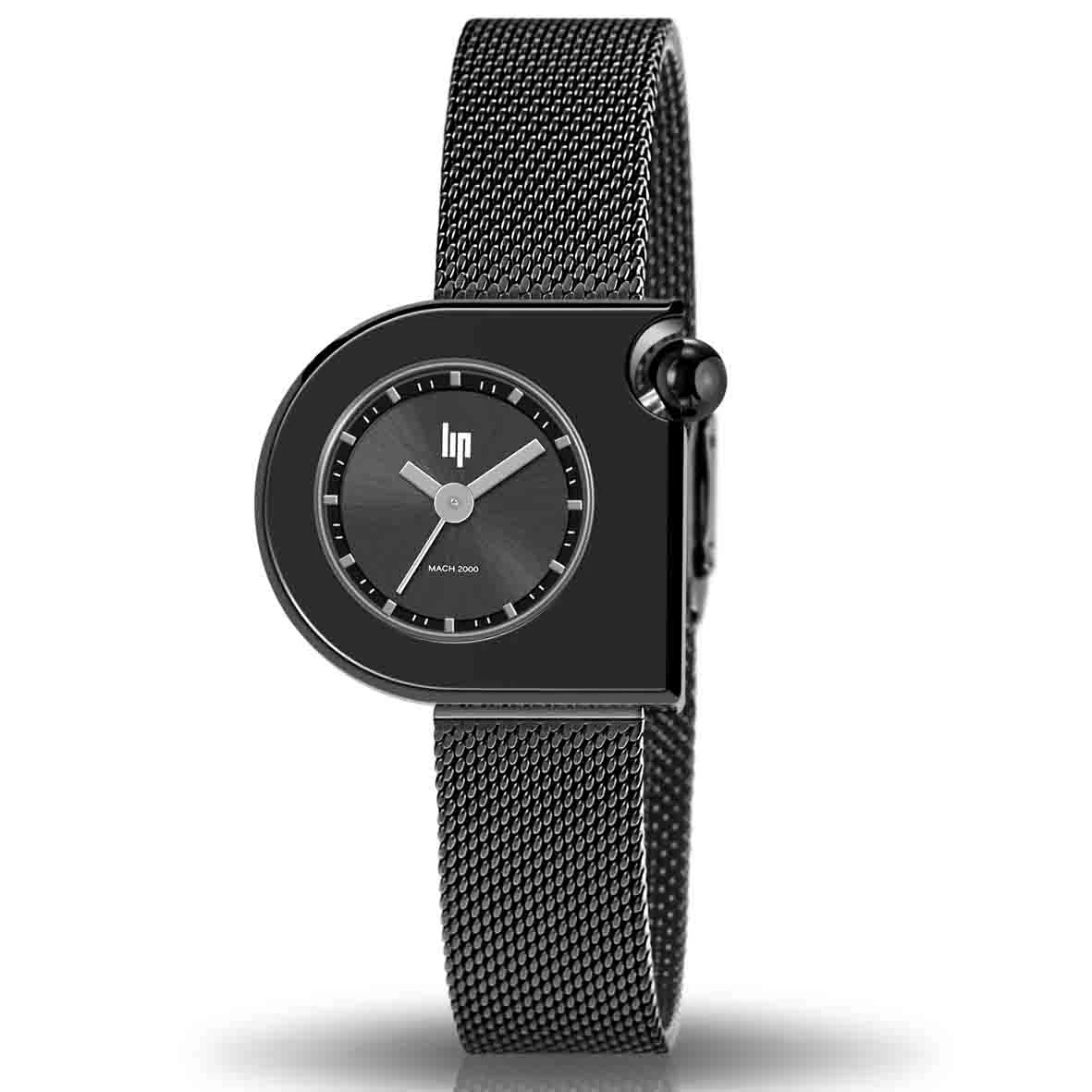 Montre Lip Mach 2000 Mini - - Cadran Argent- 30 X 28 Mm - Acier -671392