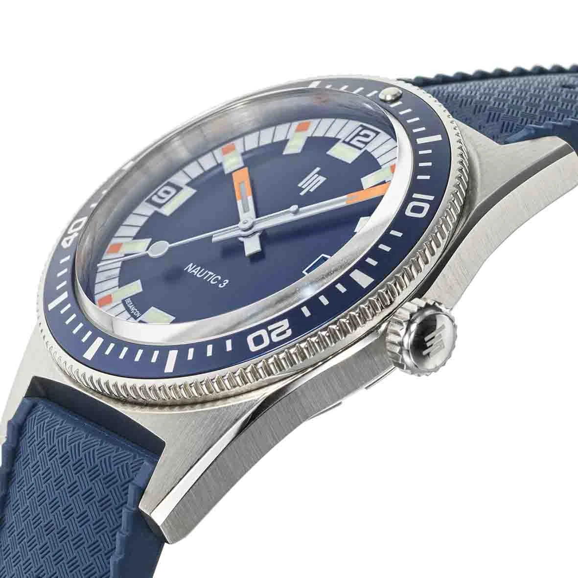 Montre Lip Nautic 3 671851- Homme - Cadran Bleu- 39 Mm - Acier Inoxydable – Image 3