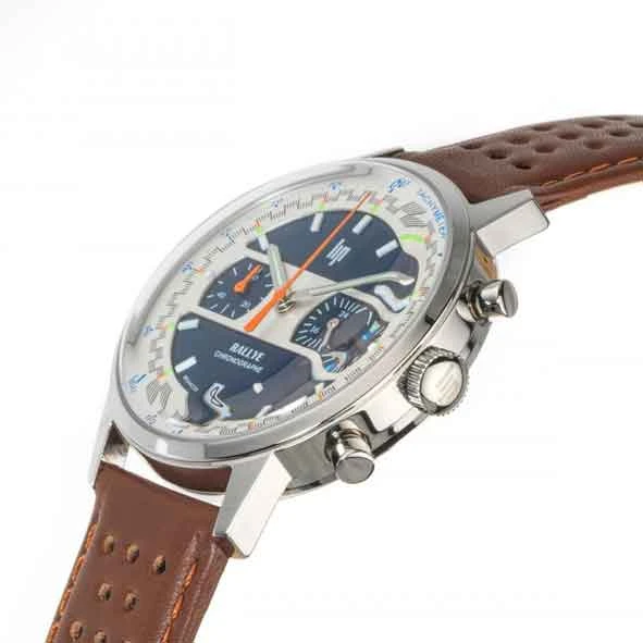 Montre Lip Rallye 41 Mm Ninja Hybride - Homme - Cadran Blanc - Bleu- 41 Mm - Acier 316L - 671812 – Image 3