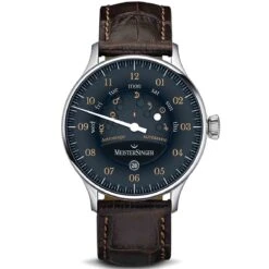 Montre MeisterSinger Astroscope Noir-Radium Vieilli 40 Mm- AS902OR