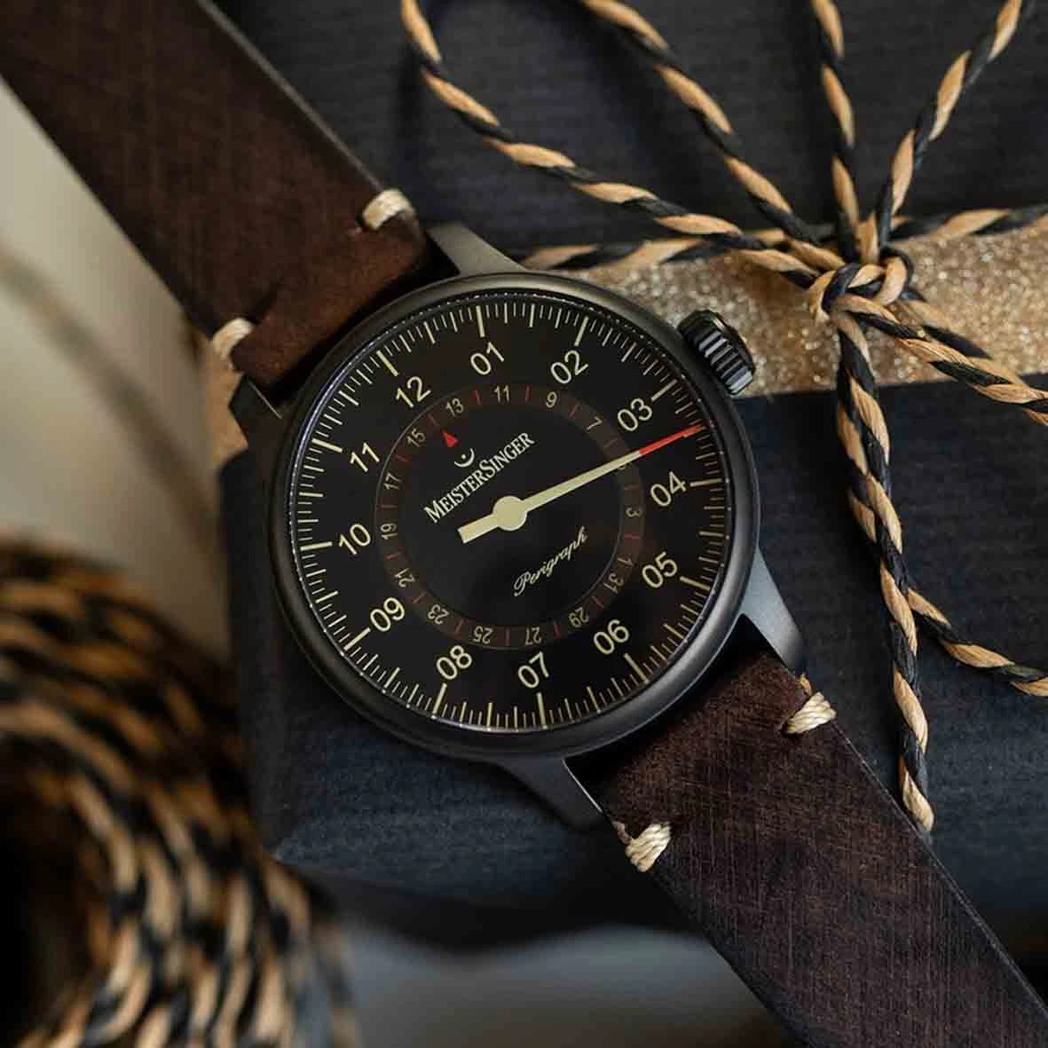 Montre MeisterSinger Pangaea Date Auto - Noir-radium Vieilli 43 Mm- AM1002BL – Image 2