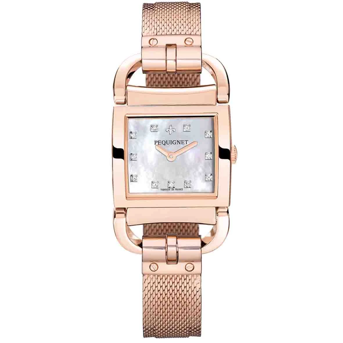 Montre Pequignet Attellage Quartz - Cadran Nacre Blanc - Bracelet - 5896508CD-A