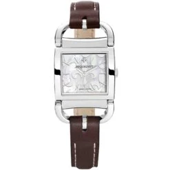 Montre Pequignet Attellage Quartz - Cadran Nacre Blanc - Bracelet Marron Foncé - 5894503