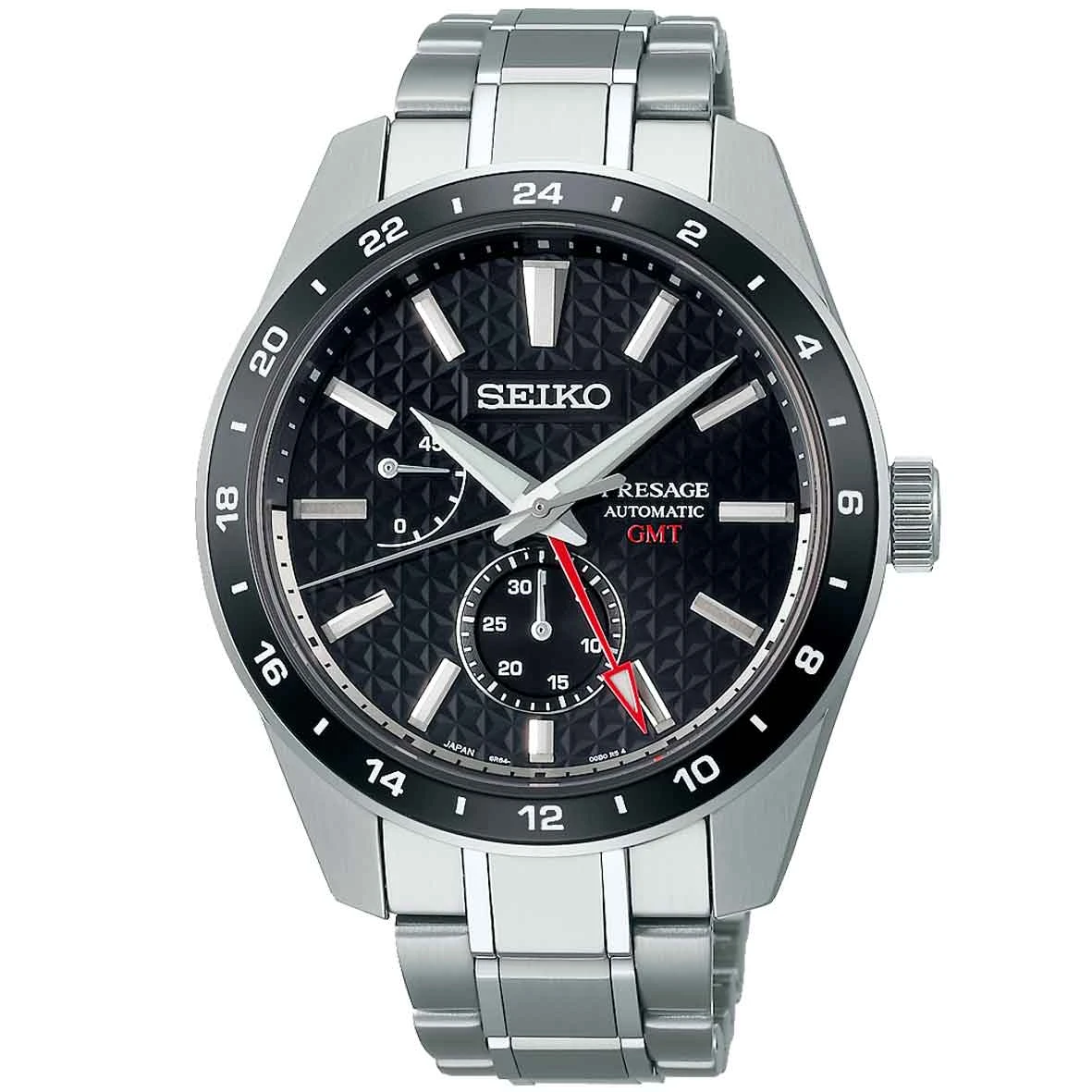 Montre Seiko Presage GMT SPB221J1 Cadran Noir - 42.2 Mm