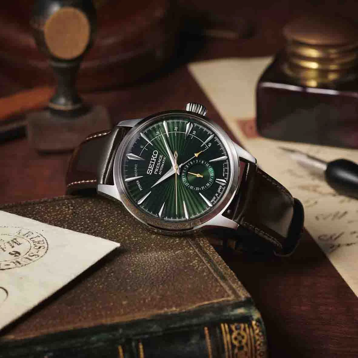 Montre Seiko Presage - Mockingbird Cocktail SSA459J1 Cadran Vert - 41 Mm – Image 2