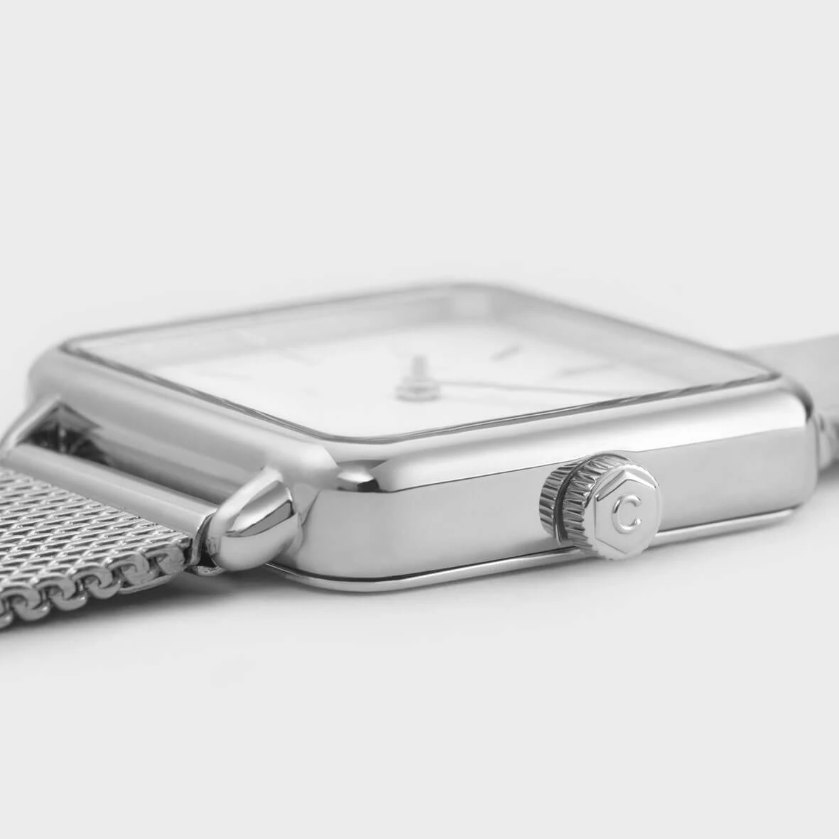 Cluse Tétragone Silver Mesh/White - 28.5 Mm - CW0101207003 – Image 2